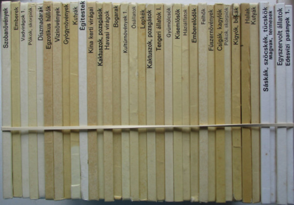 34 db Bvr zsebknyvek sorozatbl (Szobanvnyek, Emberek, Vadvirgok 1., Vzinvnyek, Gygynvnyek, Felhk, stb...)