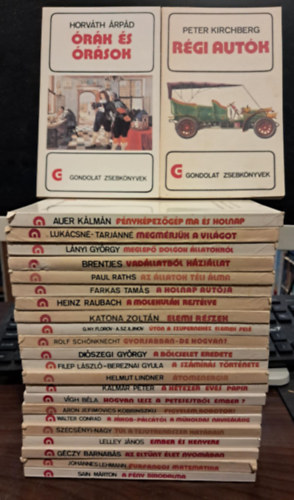 24 db-os Gondolat Zsebknyvek sorozat KNYVMENT AJNLAT: rk s rsok+Rgi autk+Fnykpezgp ma s holnap+Megmrjk a vilgot+Meglep dolgok llatokrl+