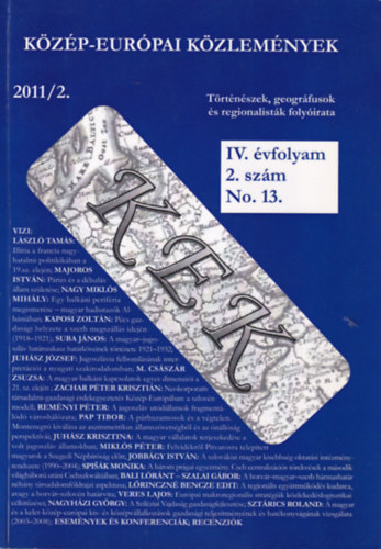 Dr. habil PhD  PhD Guly�s L�szl� Sz�vai Ferenc DSc - K�z�p-Eur�pai K�zlem�nyek 2011/2 IV. �vf. 2. sz�m No. 13.