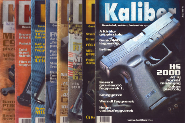 Kalm�r Zolt�n  (f�szerk.) - Kaliber 2001/2., 3., 4., 5., 6., 8., 10., 12. sz�mok (8 db)
