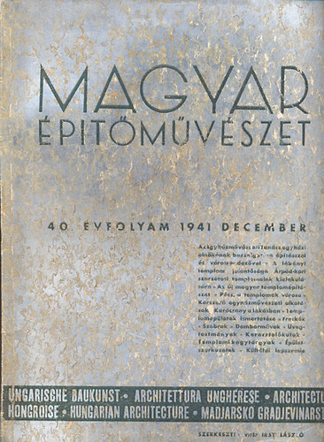 vitz Irsy Lszl szerk. - Magyar ptmvszet 1941. 40. vf. december