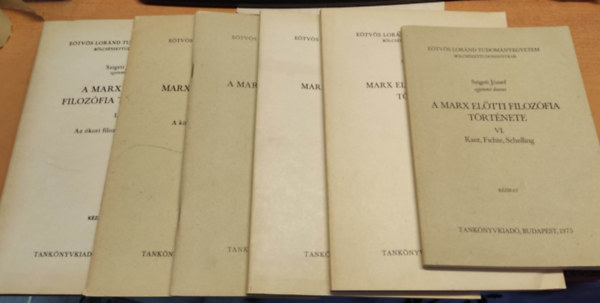 Szigeti J�zsef - A Marx el�tti filoz�fia t�rt�nete I-VI. (ELTE - B�lcs�szettudom�nyi Kar)