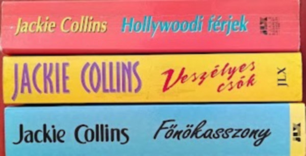 Jackie Collins - 3 db-os romantikus k�nyvcsomag (F�n�kasszony / Vesz�lyes cs�k / Hollywoodi f�rjek)
