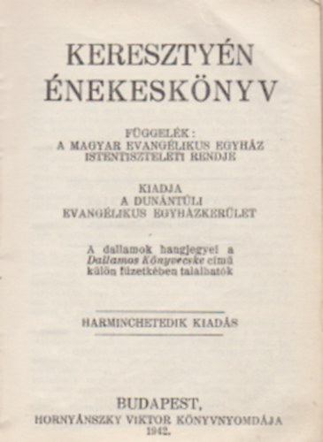 Kereszty�n �nekesk�nyv
