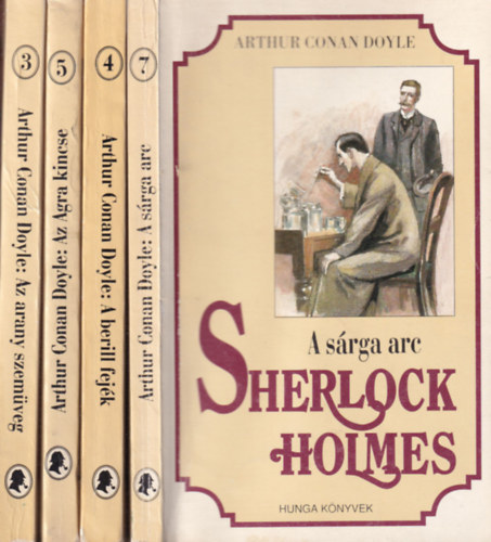 Arthur Conan Doyle - 4 db Sherlock Holmes regny:  A srga arc + A berill fejk + Az Agra kincse + Az arany szemveg