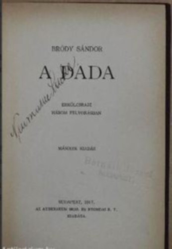 Brdy Sndor - A dada