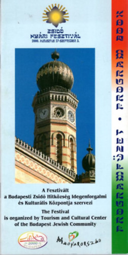 Zsid� Ny�ri Fesztiv�l 2000. augusztus 27-szeptember 3. - Programf�zet