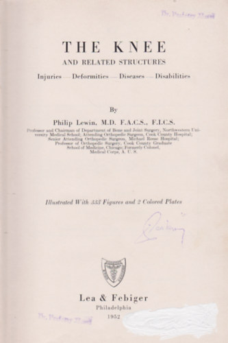 MD Philip Lewin - The Knee: And Related Structures