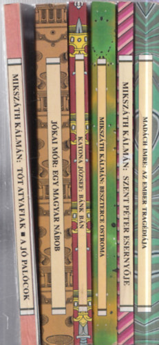 Mikszáth Kálmán, Katona József, Jókai Mór Madách Imre - 6 db. klasszikus regény: Az ember tragédiája + Szent Péter esernyője + Beszterce ostroma + Bánk Bán + Egy magyar nábob + Tót atyafiak, A jó palócok