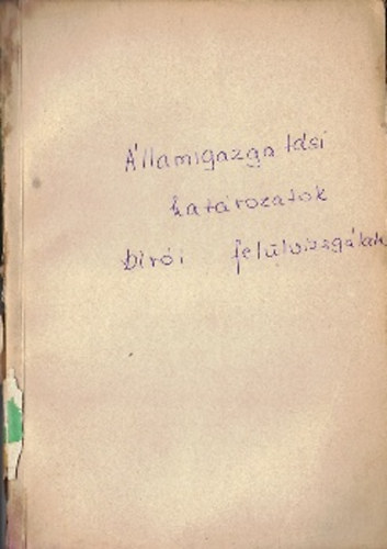 Dr. Martonyi J�nos - �llamigazgat�si hat�rozatok b�r�i fel�lvizsg�lata 1960