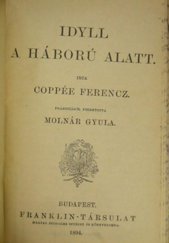 Coppe Ferencz - Idyll a hbor alatt