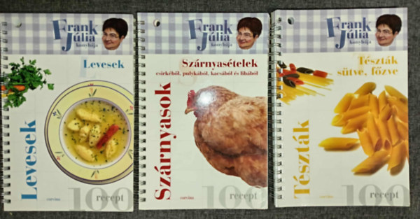 Frank Júlia - (3db) Frank Júlia Konyhája könyvcsomag: Levesek + Szárnyasok - Szárnyasételek csirkéből, pulykából, kacsából és libából + Tészták sütve, főzve (300 recept)