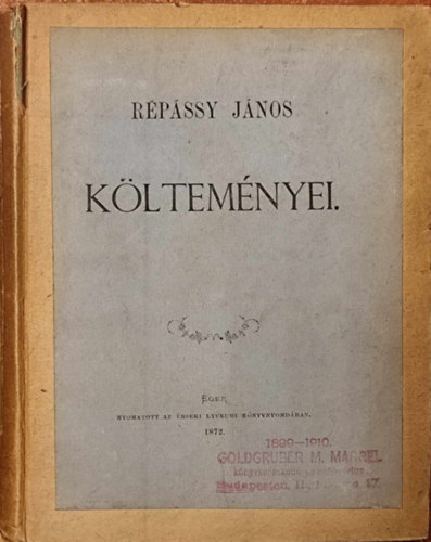 R�p�ssy J�nos k�ltem�nyei.