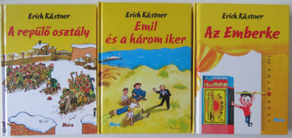Erich K�stner - 3 db Erich K�stner-reg�ny: Az Emberke + A rep�l� oszt�ly + Emil �s a detekt�vek
