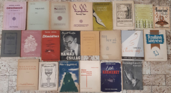 Kunszery Harsányi Mentes Városi Barát Börzsönyi Pakocs Harangi Móra Csanád Traeger Bán Előd Morovicz Szohurek Krüger Garai - Magyar költők verseskötetei a XX. század első feléből