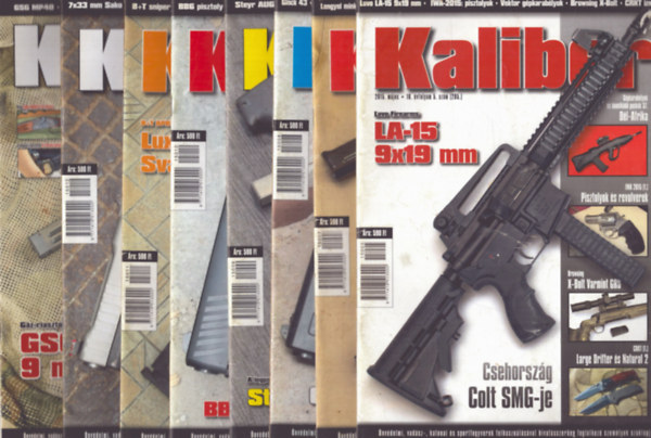 Vass G�bor  (f�szerk.) - Kaliber 2015/5., 7., 8., 9., 10., 11., 12. sz�mok + T�l k�l�nsz�m (8 db)