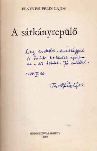 Fenyvesi Flix Lajos - A srknyrepl