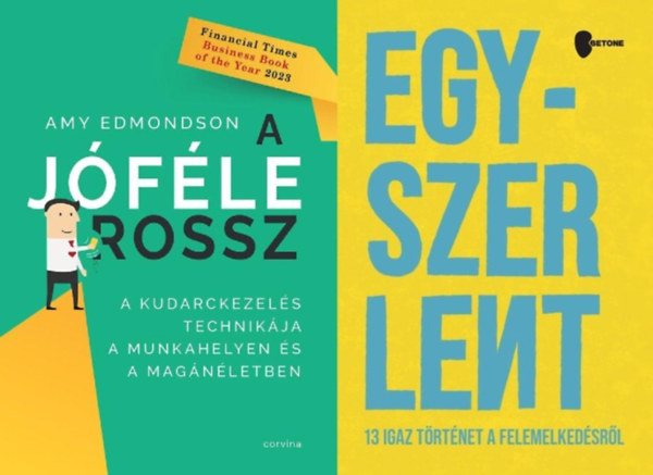 Amy Edmondson - 2 db kr�ziskezel�sr�l: Egyszer Lent - 13 igaz t�rt�net a felemelked�sr�l  + A j�f�le rossz