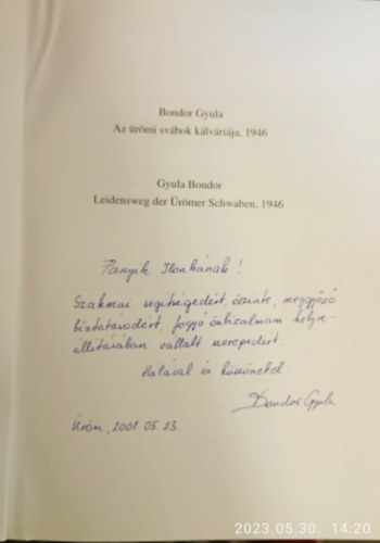 Bondor Gyula - Az �r�mi sv�bok k�lv�ri�ja 1946 - Leidensweg der �r�mer schwaben 1946