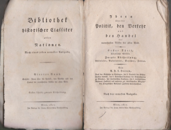 A. H. L. Heeren - Ideen �ber die Politik 1/2.: Ph�nicier, Babylonier, Scyther, Indier