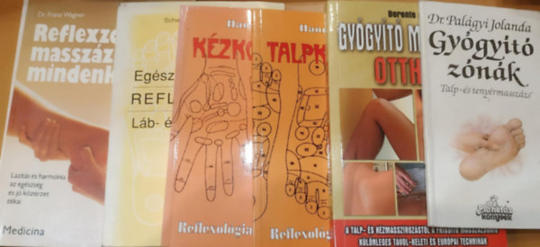Dr. Berente gi, Hanna Parrot, Schwester Hodi Masafret, Dr. Franz Wagner Palgyi Jolanda - 6 db Gygyt znk (Talp- s tenyrmasszzs); Gygyt masszzs otthon; Talpkontroll; Kzkontroll; Egszsg a jvben (Reflexolgia); Reflexzna-masszzs mindenkinek