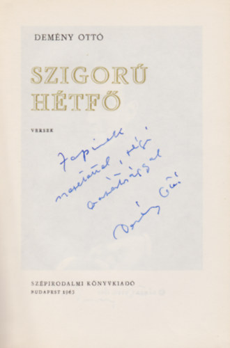 D�m�ny Ott� - Szigor� h�tf�
