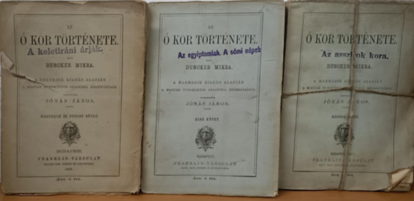 Duncker Miksa - Az �-kor t�rt�nete I-II-IV. k�tet