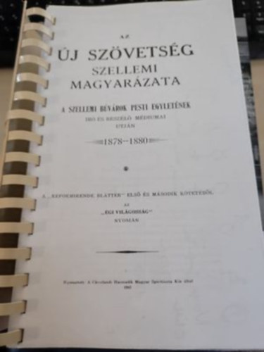 Az j szvetsg szellemi magyarzata