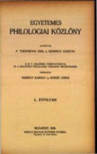 Egyetemes philologiai kzlny 1926.