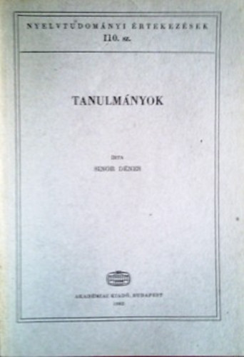 Sinor Dnes - Tanulmnyok