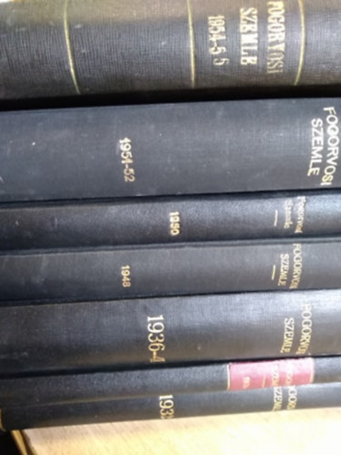 Fogorvosi Szemle 1932, 1936-41, 1948, 1950-52, 1954-55 teljes évfolyam 7 kötetben