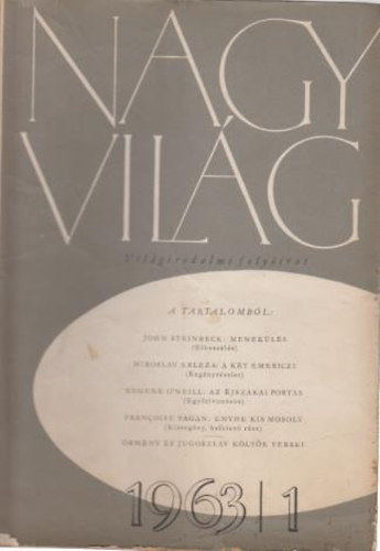 Kardos Lszl-Gereblyes Lszl - Nagyvilg (Vilgirodalmi folyirat)1963/1