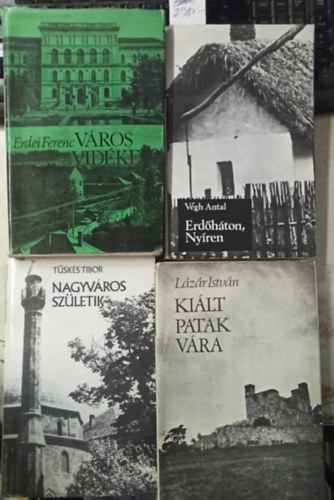 Végh Antal, Erdei Ferenc, Lázár István, Tüskés Tibor - 4 db Helytörténet: Nagyváros születik +Kiált patak vára +Város és vidéke +Erdőháton,Nyíren