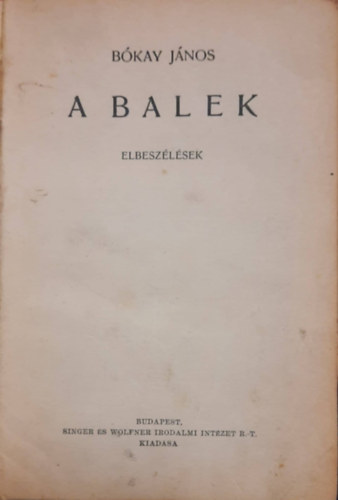 B�kay J�nos - A balek