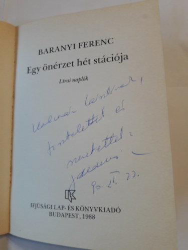 Baranyi Ferenc - Egy nrzet ht stcija