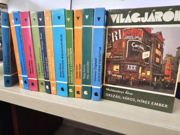 Moldovnyi kos, Nagy Kroly, Szchenyi Zsigmond, Reinhold Messner, Jacques-Yves Cousteau-Diol P., Tim Severin, Irwin Shaw-Ronald Searle, Baumann, Peter-Patzelt, Erwin, Gyrfs Baracs Dnes - 13db a Vilgjrk sorozatbl, KNYVMENT AJNLAT: Tanuld meg jra Knt+ Orszg, vros, hres ember+ Alaszkban vadsztam+ A cl: A Mount Everest+ Vzi bartaink+ A Brendan-expedci+ Prizs+ Emberek az eserdben+ Grg tz