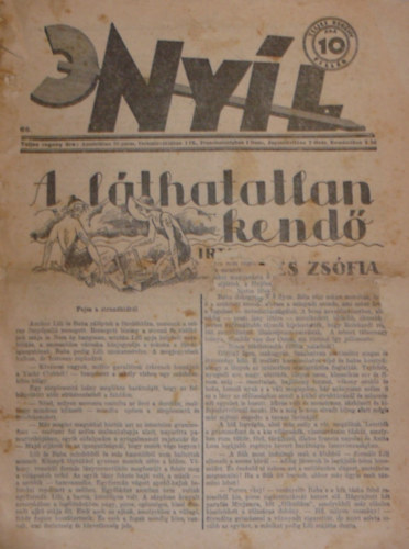 Dr. Szántó Andor (szerk.) - Nyíl II. évfolyam 35. szám