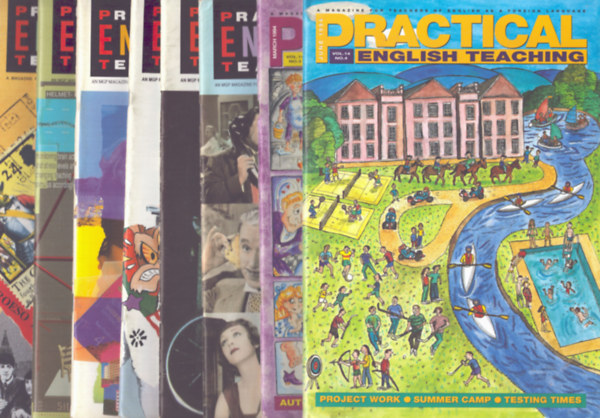 T�bb szerkeszt� - 8 db Practical English Teaching magazin: 1991/9., 12., 1992/3., 6., 1993/3., 4., 1994/3., 6. sz�mok