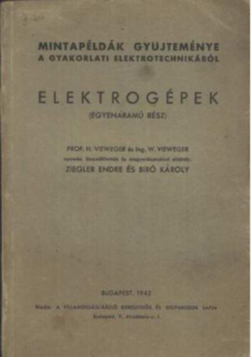 Ziegler Endre - Bir Kroly  (szerk.) - Elektrogpek (Egyenram rsz)