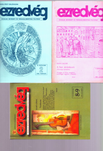 Simon Andr�s  (szerk.) - 3 db Ezredv�g - 1995/1,1999-2,2005/8-9 sz�mok