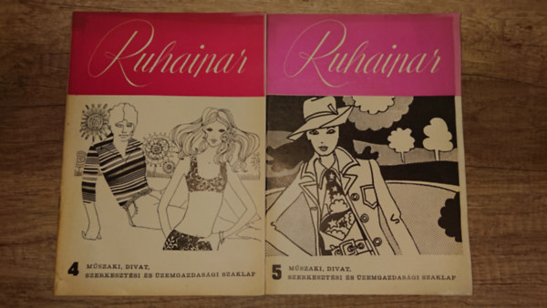 A Ruhaipar c�m� szaklap k�t sz�ma: Ruhaipar 4., Ruhaipar 5.