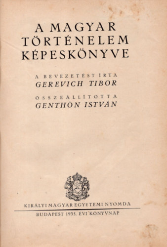 Genthon Istvn - A magyar trtnelem kpesknyve