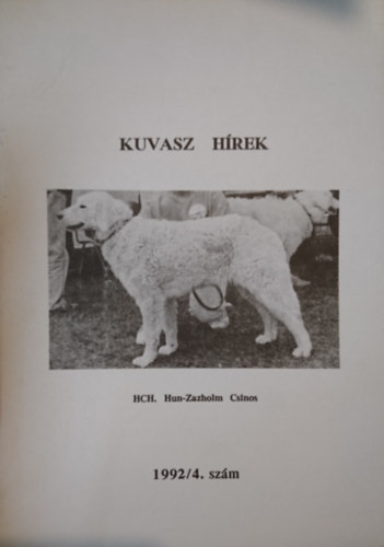 Kuvasz Hírek 1992/4. szám