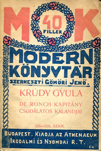 Krdy Gyula - De Ronch Kapitny Csodlatos Kalandjai