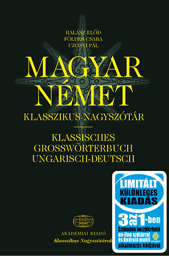 Földes Csaba Uzonyi Pál - Magyar-német klasszikus nagyszótár + NET + alkalmazás