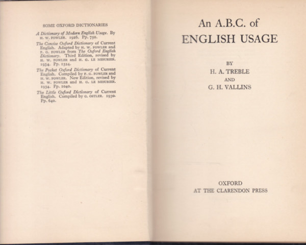 Treble - Vallins - A.B.C. of English Usage