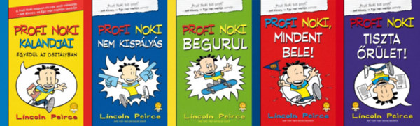 Lincoln Peirce - Profi Noki kalandjai sorozat 1-5. (Egyedl az osztlyban, Profi Noki nem kisplys, Profi Noki begurul, Profi Noki, mindent bele!, Profi Noki - Tiszta rlet!)