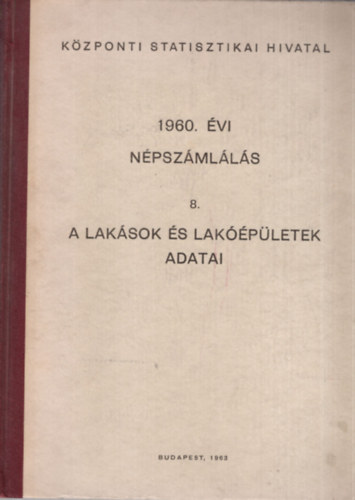 1960. évi Népszámlálás. 8. Lakások és lakóépületek adatai