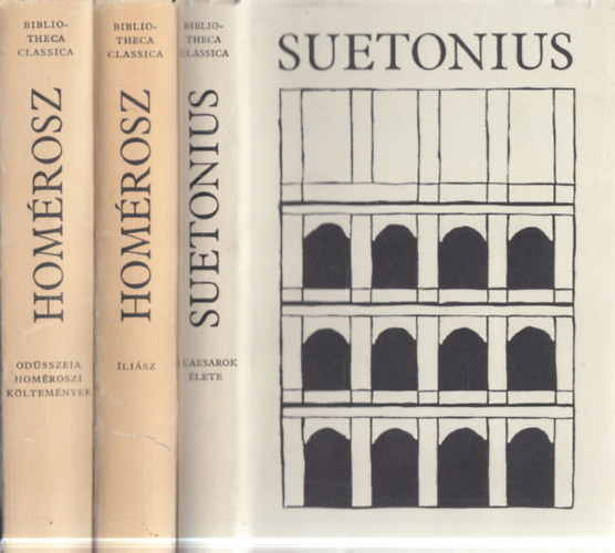 Suetonius Homérosz - 3 db Bibliotheca Classica: Íliász + Odüsszeia, Homéroszi költemények + A Caesarok élete