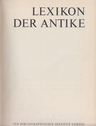 Lexikon der Antike